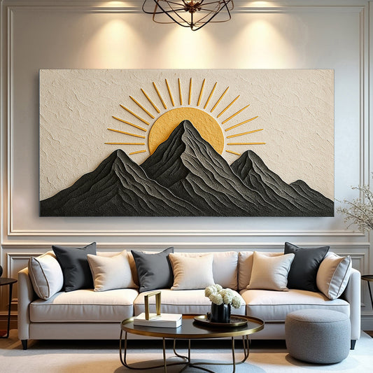 Mountain Majesty Landscape Canvas Wall Art, Wide Gallery Wrapped