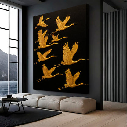Abstract Sandhill Cranes Wall Art