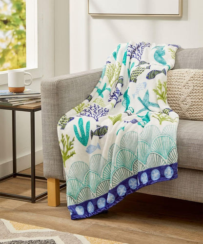 Soft Fleece Throw Blanket 50x60 – Lightweight Cozy Bed Couch Sofa Blanket for All Seasons