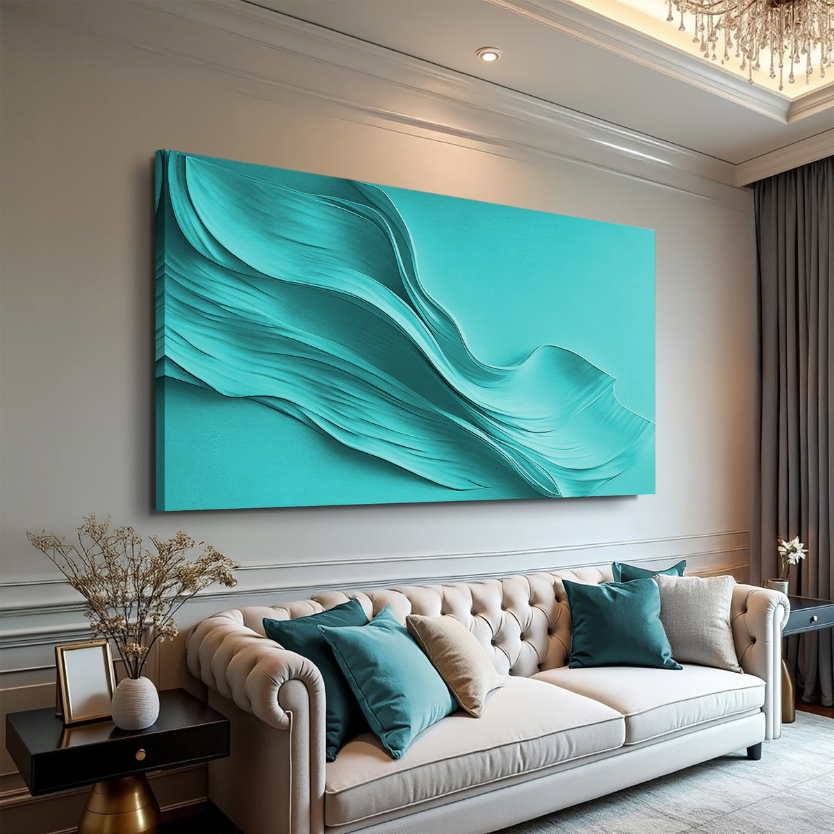 Turquoise Minimalist Wall Art