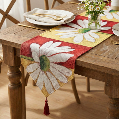 Tache Loves Me Not Daisy Tapestry Table Runner (9046)