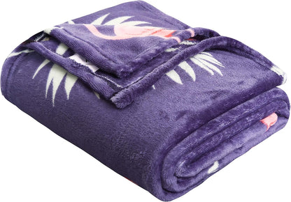 Soft Fleece Throw Blanket 50x60 – Lightweight Cozy Bed Couch Sofa Blanket for All Seasons