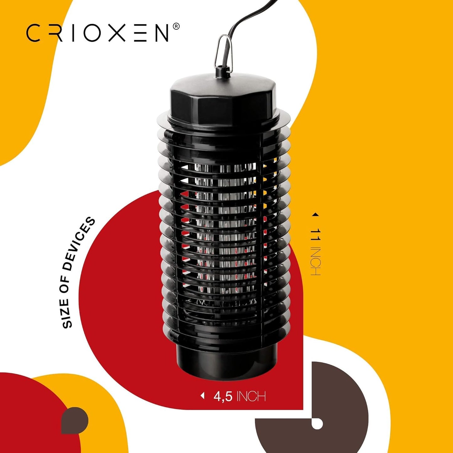 Indoor Bug Zapper - 1000V Fly, Fruit Fly, Gnat, and Mosquito Killer Lamp for Home