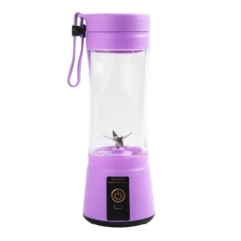 Portable Juice Blender with 6 Blades, USB Charging Mini Electric Bottle for Smoothies, Shakes - Summer Kitchen Gadget