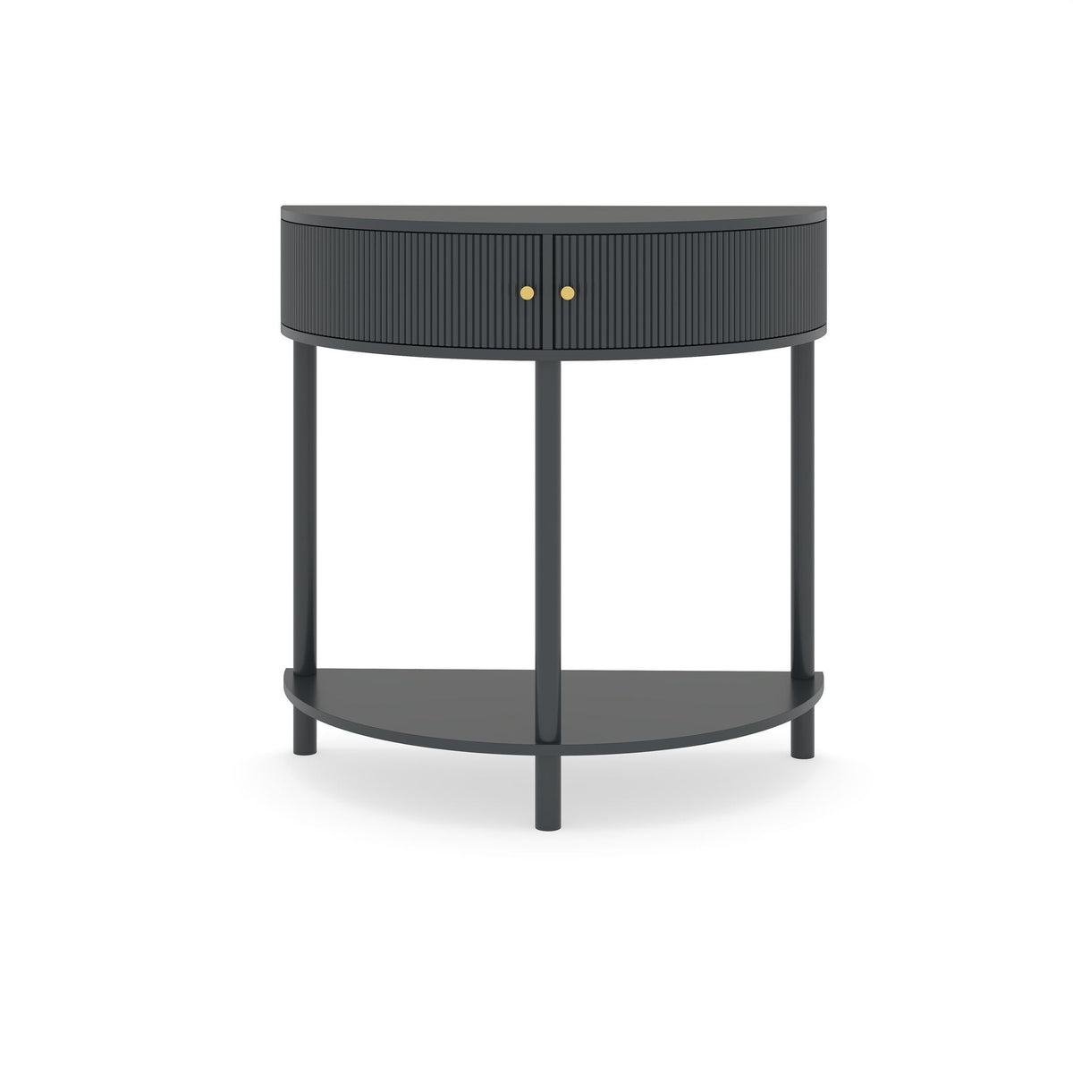 Demi Lune Console Table With 2 Storage Drawers