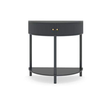 Demi Lune Console Table With 2 Storage Drawers