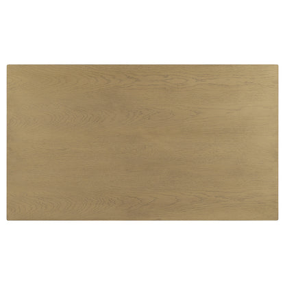 Wood Coffee Table with Black Legs and Open Storage Shelves - Brown