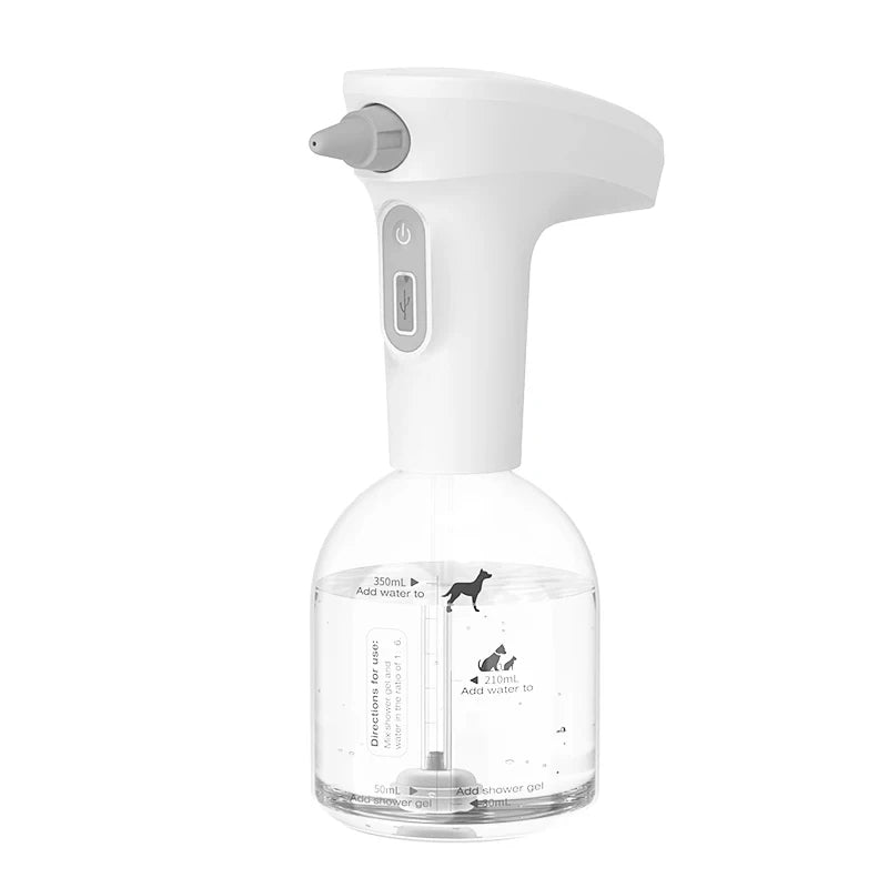 Automatic Pet Soap Dispenser, USB Rechargeable Smart Foaming Machine for Cats & Dogs, White - 500ml