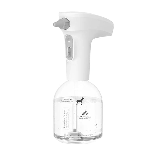 Automatic Pet Soap Dispenser, USB Rechargeable Smart Foaming Machine for Cats & Dogs, White - 500ml