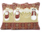 Tache Mr. & Mrs. Snowman Couple Woven Tapestry Throw Pillow Cover (10323CC)