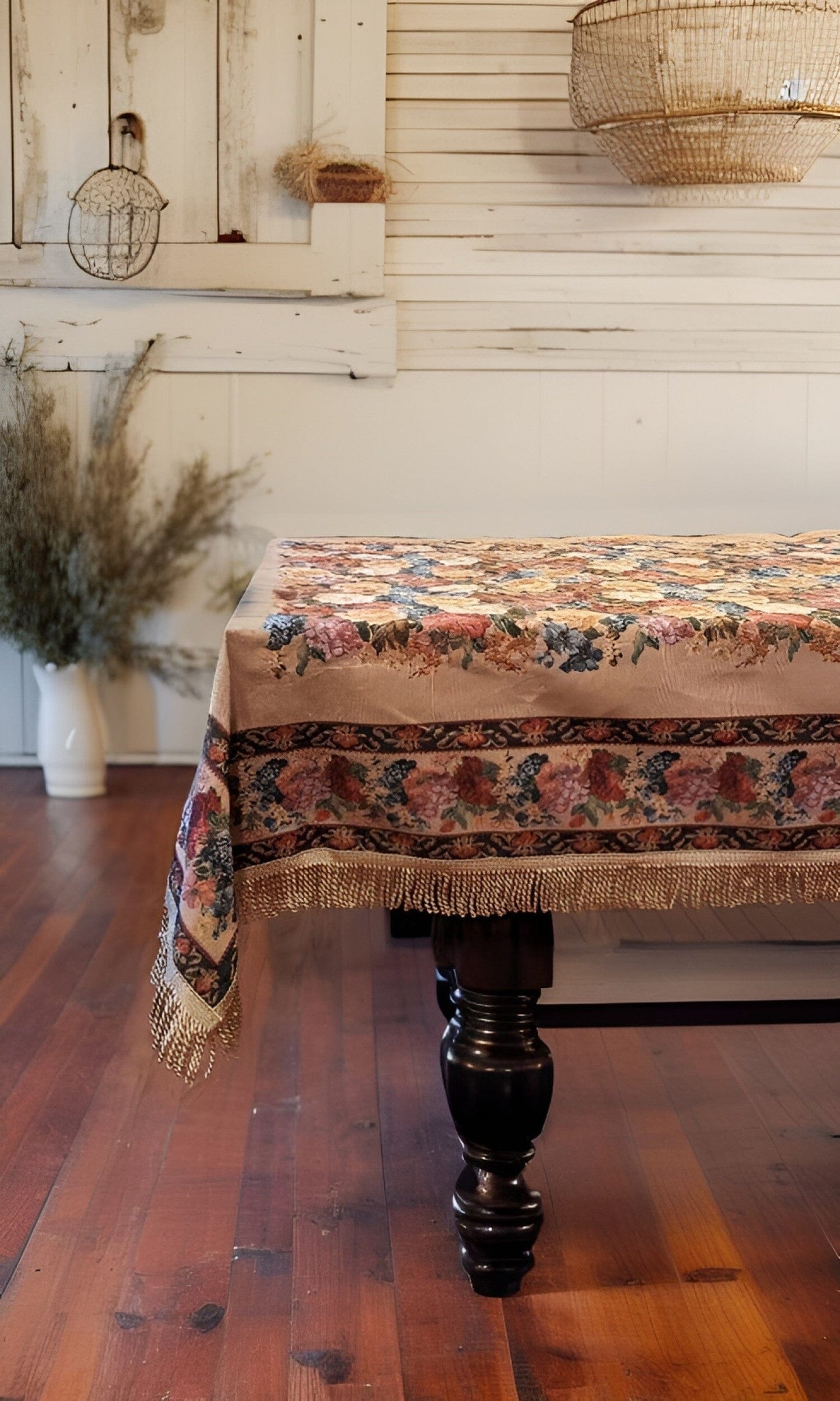 Tache Colorful Country Rustic Floral Morning Awakening Woven Tapestry Tablecloth (3089B)