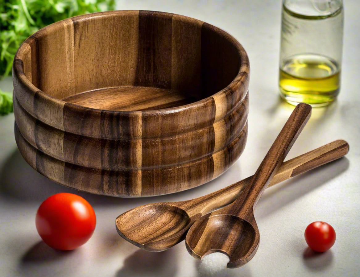 Large Salad Bowl with Servers - 330B3