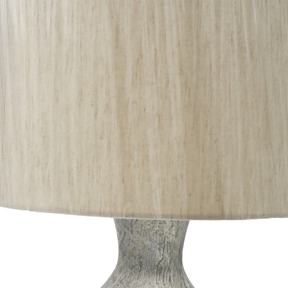 Hand-Finished Mercury Glass Table Lamp with Linen Shade - Silver
