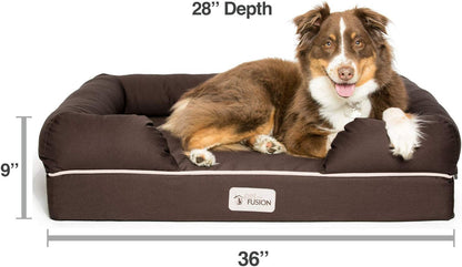 Ultimate Dog Bed, Orthopedic Memory Foam, Multiple Sizes and Colors, Medium Firmness Pillow, Waterproof Liner, YKK Zippers, Breathable 35% Cotton Cover