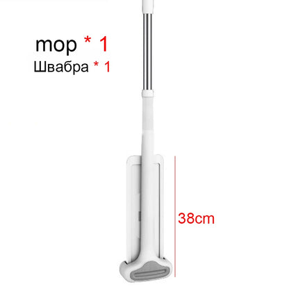 Magic Self-Cleaning Squeeze Mop with Microfiber Cloth, Spin and Go Flat Mop for Efficient Floor Cleaning, Home and Bathroom Tool