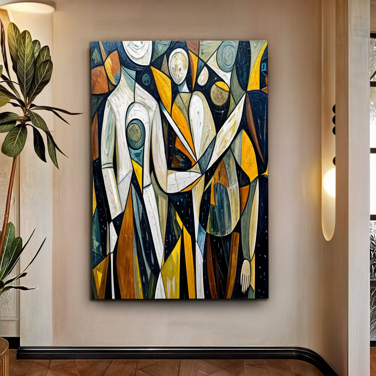 Abstract Human Connection Wall Art