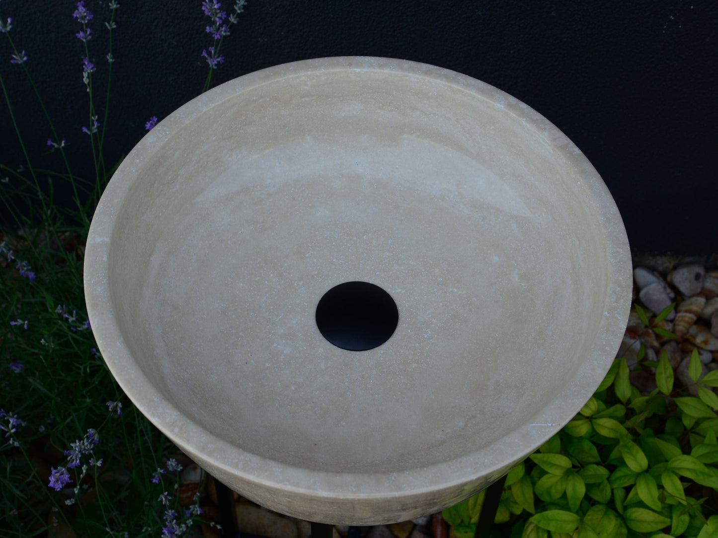 HANDCRAFTED LIGHT TRAVERTINE SINK