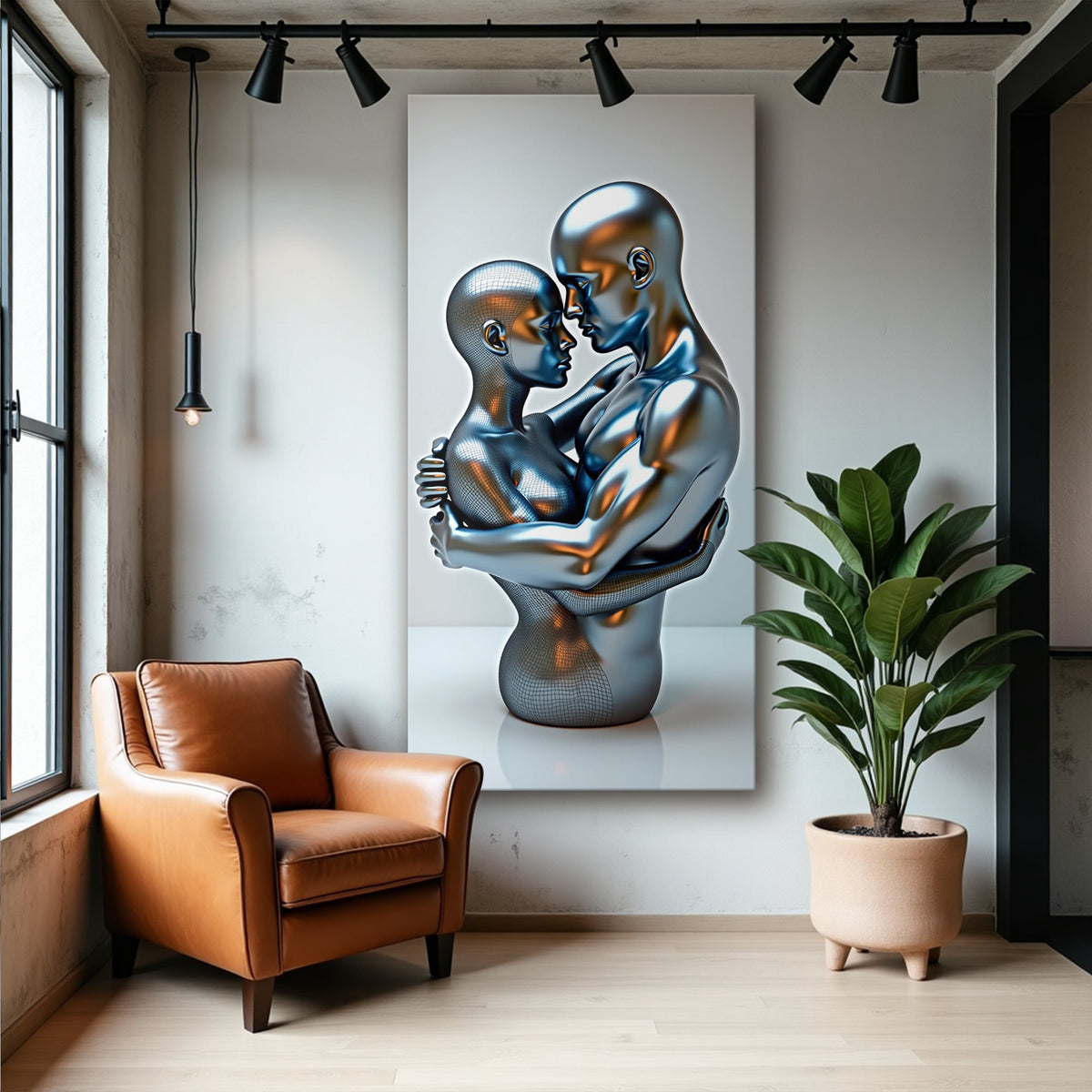 Eternal Love Figure Abstract Wall Art II