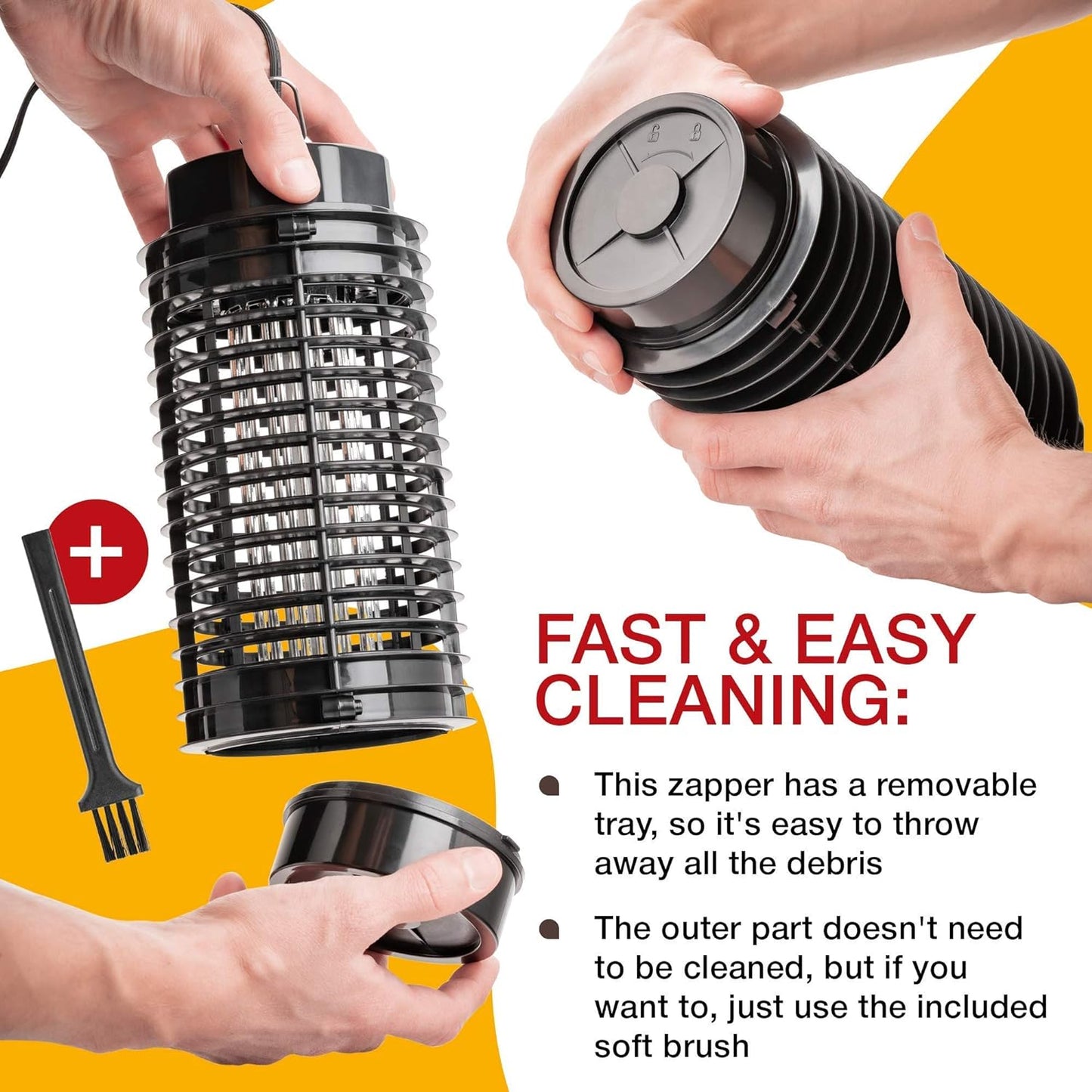 Indoor Bug Zapper - 1000V Fly, Fruit Fly, Gnat, and Mosquito Killer Lamp for Home