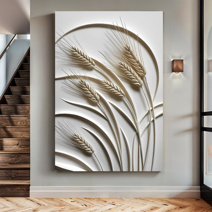 Minimalist Wheat Wall Art