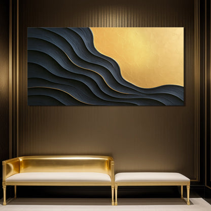 Black And Gold Minimalist Abstract XII