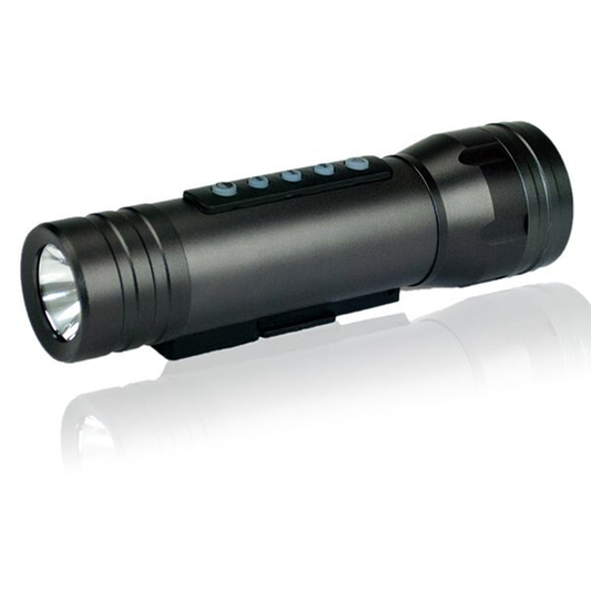 Multifunctional LED Flashlight with Built-in Speaker + Bike Clip