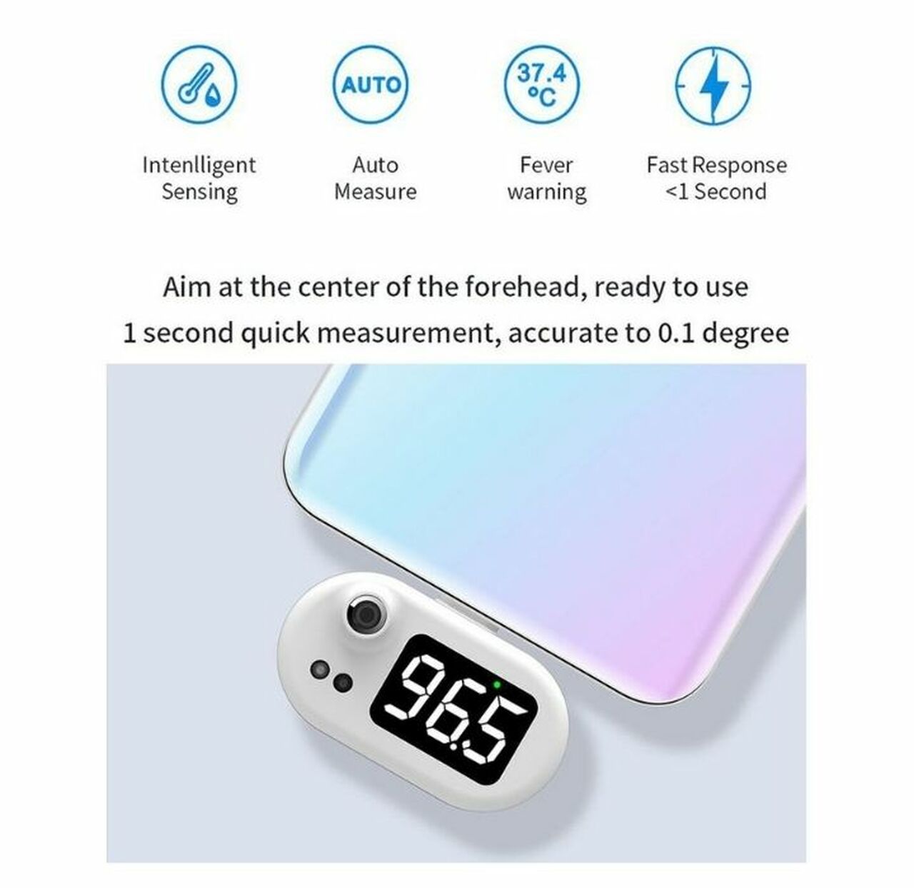 Infrared Thermometer for Apple Lightning or Android USB-C