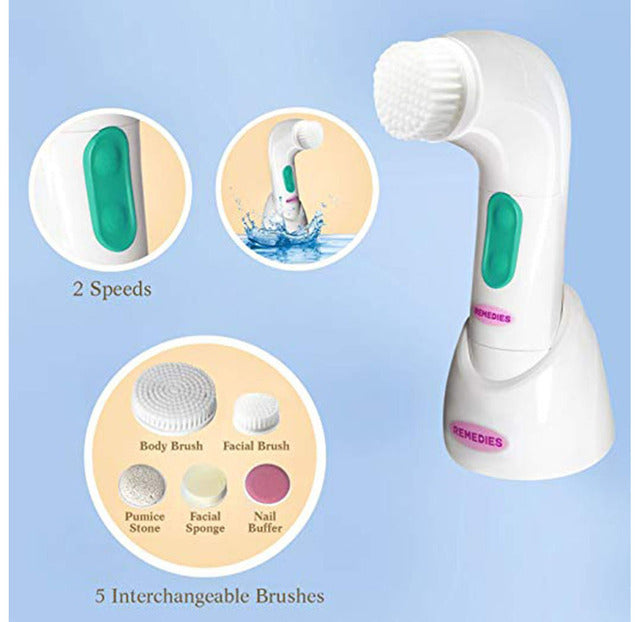 HomeSpa Microdermabrasion Face and Body Skin Cleansing Brush