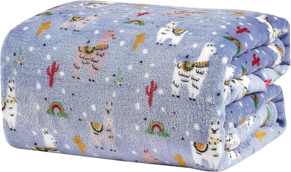 Soft Fleece Throw Blanket 50x60 – Lightweight Cozy Bed Couch Sofa Blanket for All Seasons