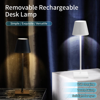 LED Desk Lamp USB Rechargeable Table Lamp for Bar, Restaurant, and Hotel Ambiance