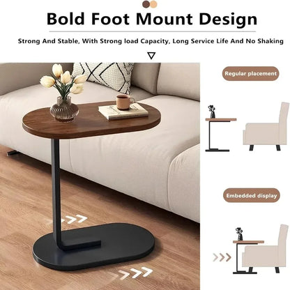 C-Shaped Edge Movable Side Table