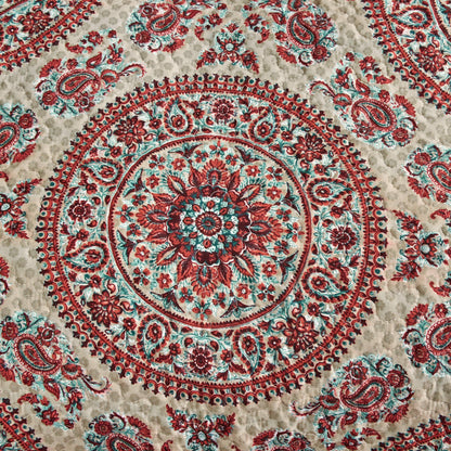 Tache Bohemian Desert Medallion Boteh Paisley Taupe Throw Pillow Covers / Euro Sham (TJ3502)