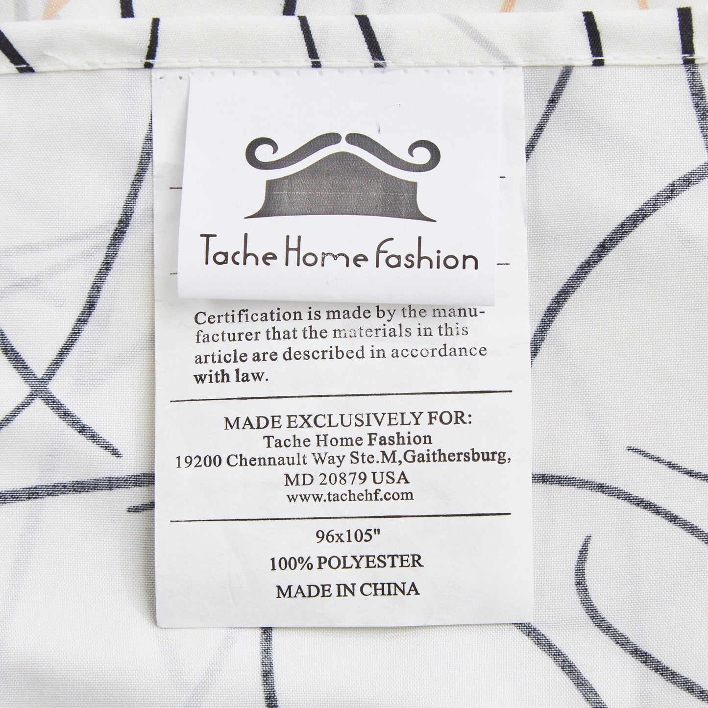 Tache Modern Abstract Leaf Line Art Foliage White Grey Black Gold Fitted Sheet / Flat Sheet (TJ3571)