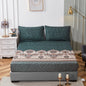 Tache Rustic Paisley Mandala Palace Floral Watercolor Dark Teal Fitted Sheet / Flat Sheet (KF174)