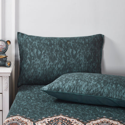 Tache Rustic Paisley Mandala Palace Floral Watercolor Dark Teal Duvet Cover (KF174)