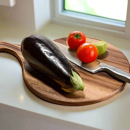 Acacia Wood Cutting / Charcuterie Board -  Round