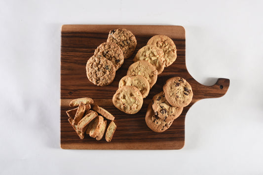 Acacia Wood Serving Board with Handle, 12-inch