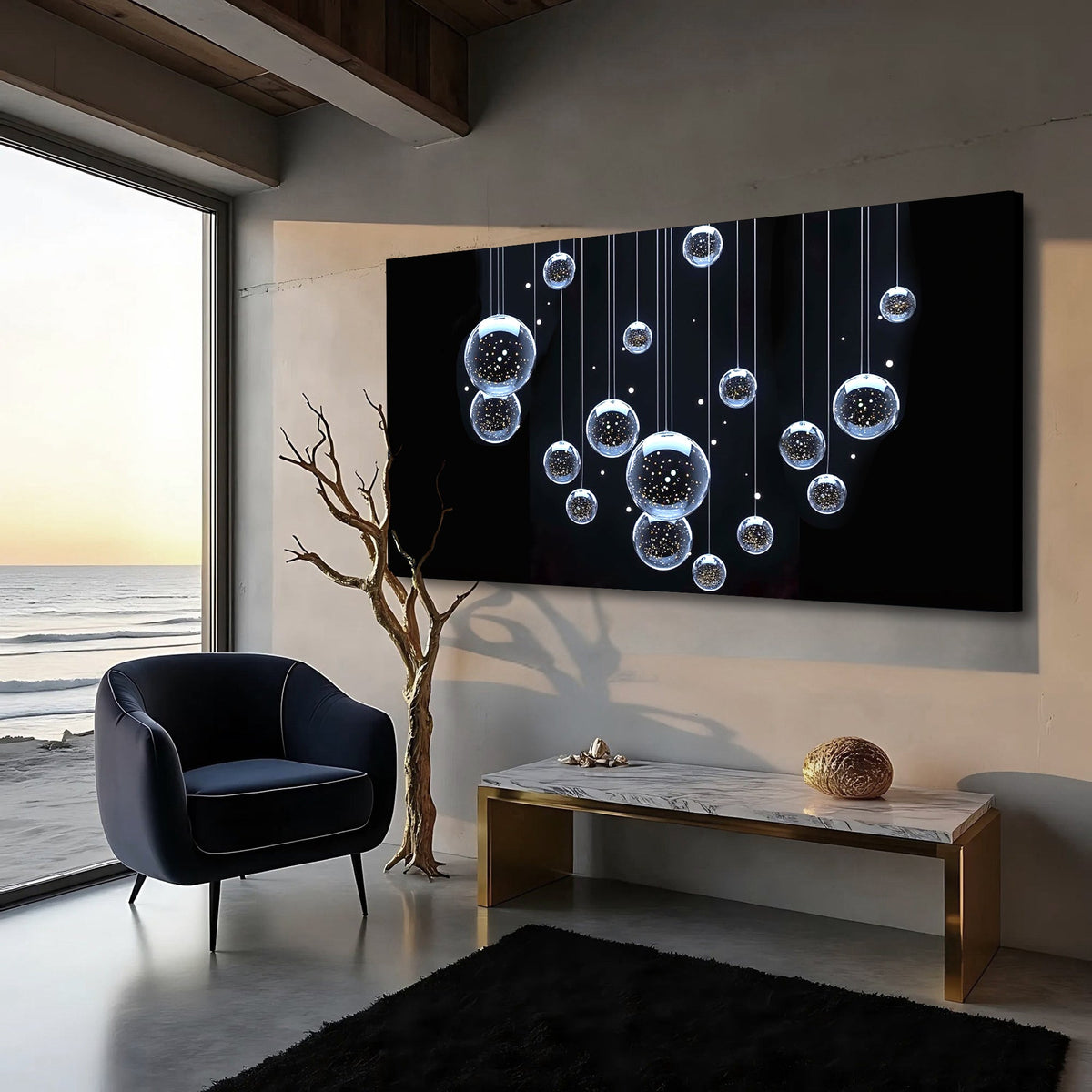 Modern Abstract Bubbles Wall Art