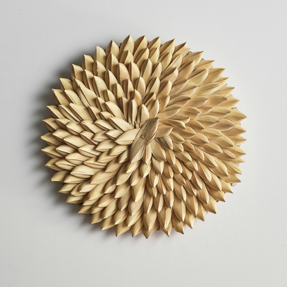 Porcupine African Textured Woven Wall Art in Black, White or Natural