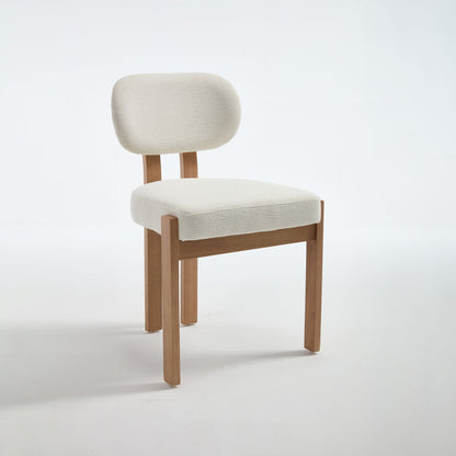 Dining Chairs with Ergonomic Backrest and Adjustable Feet - Set of 2