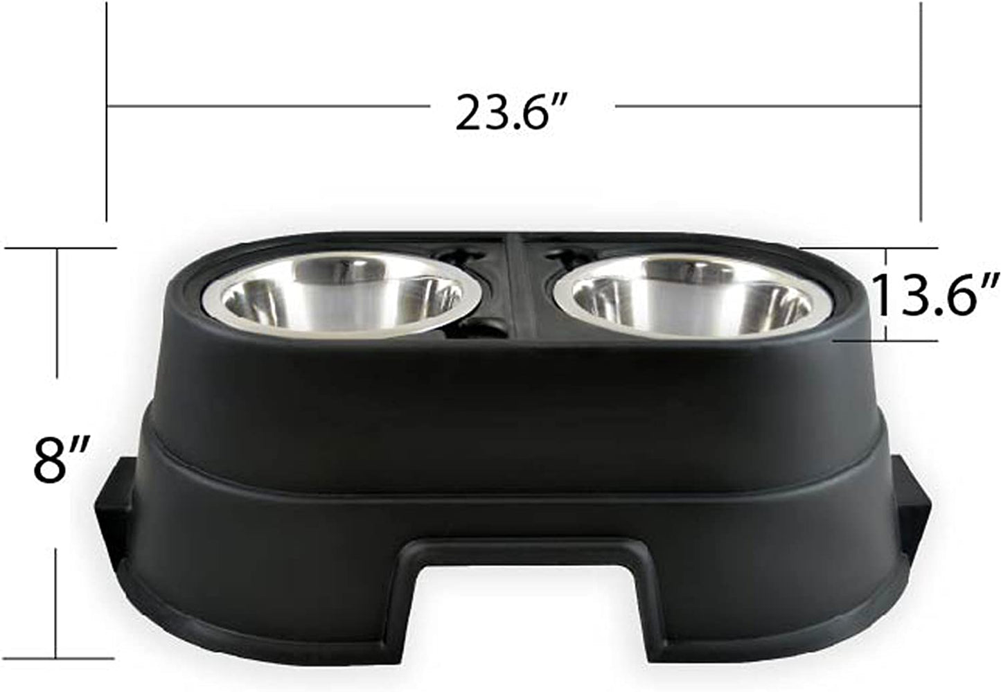 Ourpets Comfort Diner Elevated Dog Food Dish (Raised Dog Bowls Available in 4 Inches, 8 Inches and 12 Inches for Large Dogs, Medium Dogs and Small Dogs), 8-Inch
