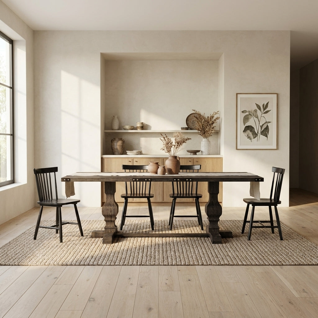 Manchester Dining Table, Charcoal