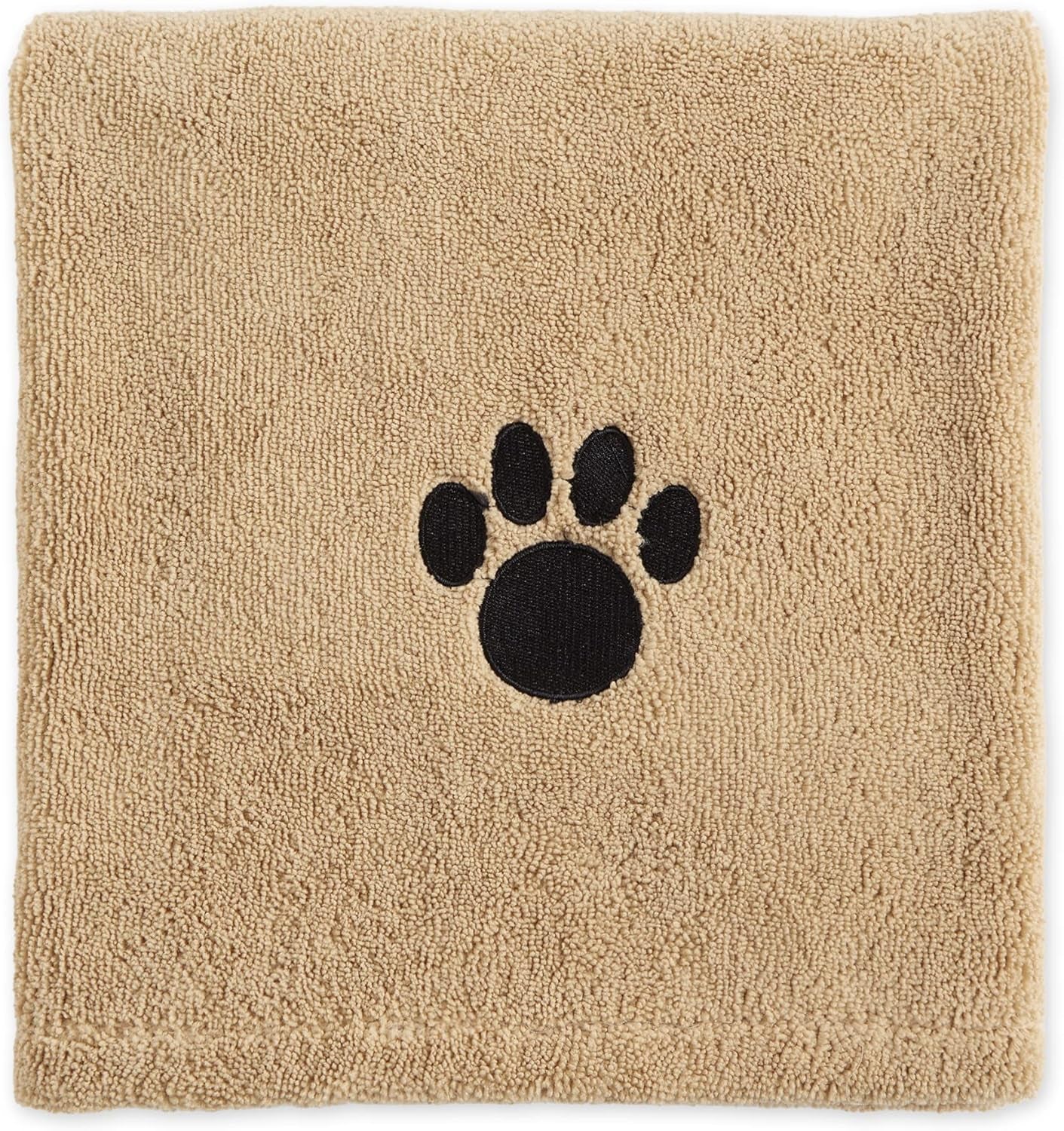 Pet Grooming Towel Collection Absorbent Microfiber X-Large, 41X23.5", Embroidered Taupe