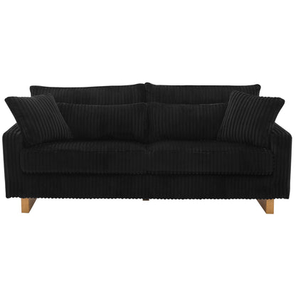 Modern Loveseat Sofa With 4 Pillows