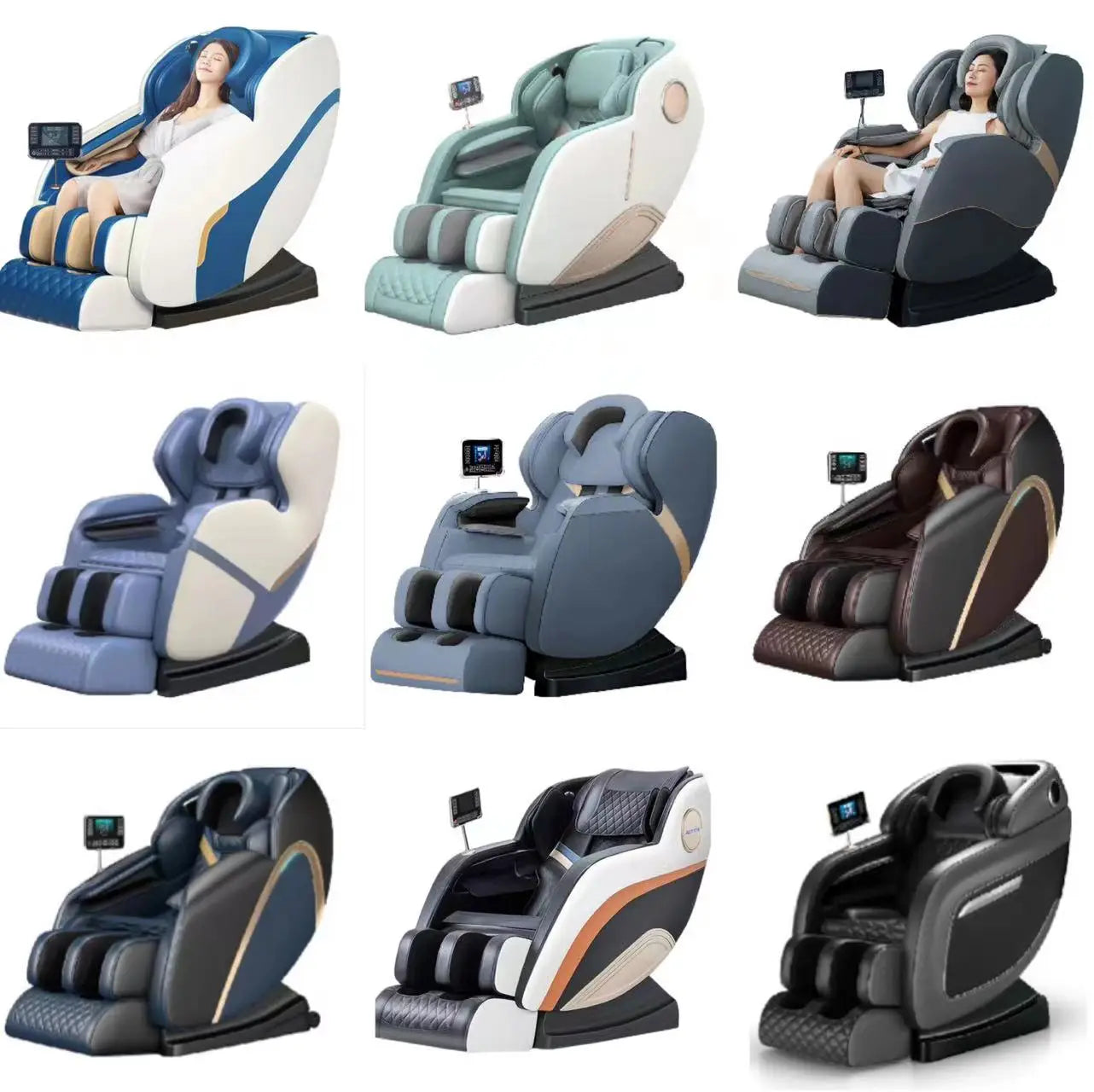 Luxury Zero Gravity Electric Massage Chair 3D 4D Sl Track | Full Body Massage Chair with Music Function | Best Salon Massage Chair Bed 2022