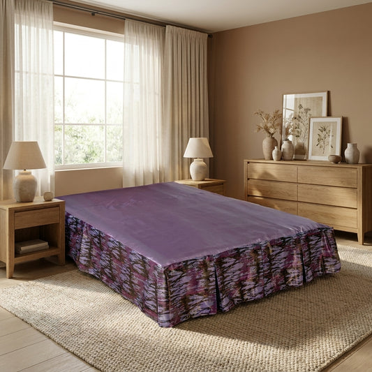 Polyester Satin Tailored Bed Skirt with 14-inch Drop