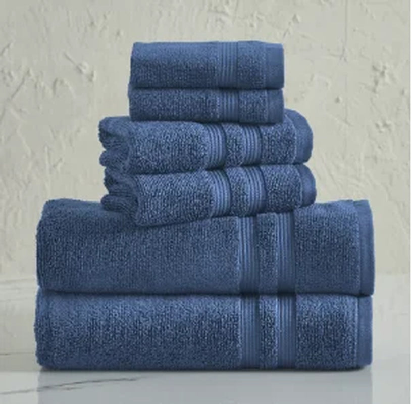 Solid 6/10/18-Piece Bath Towel Set, Cotton Textured Bathroom Towel Sets, Hand and Washecloth Set