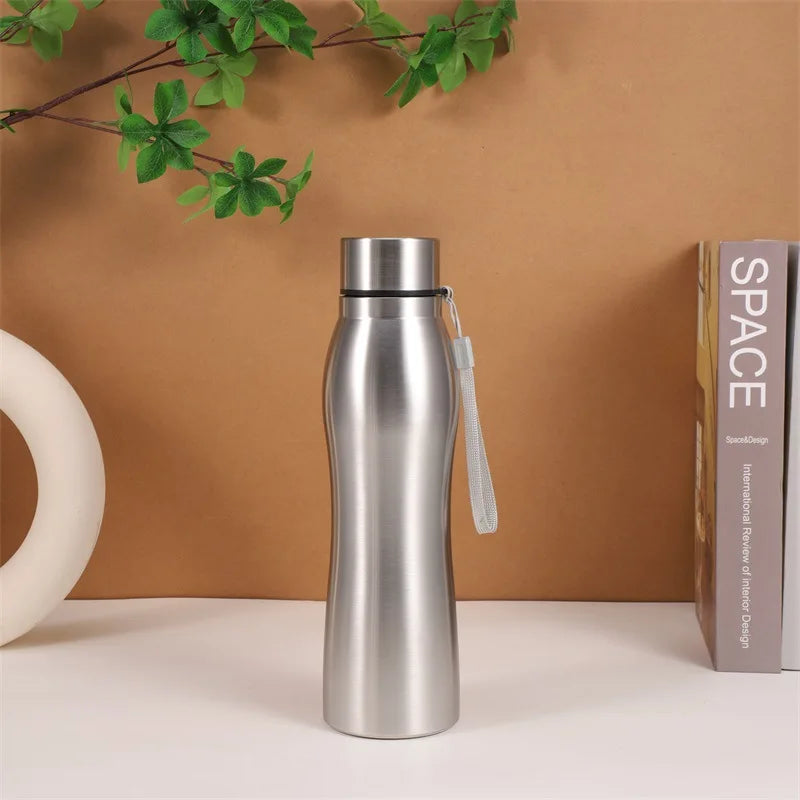 1000ml Stainless Steel Water Bottle - Durable Single-Layer Sports Flask for Camping, Gym, and Outdoor Activities