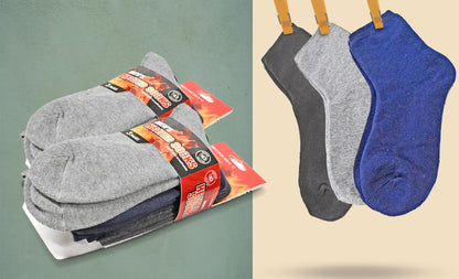 6-Pairs Men’s Heated Crew Socks