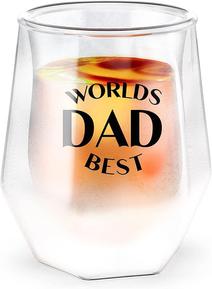 Freezer Whiskey Glass Gift for Dad - Insulated 7oz Frozen Chiller Cup (7oz) Enjoy Ice Cold Scotch and Bourbon - Drinking Gift (Gift Boxed)